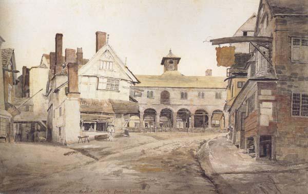 Cornelius Varley Ross Market Place,Herefordshire a sketch on the spot (mk47) china oil painting image